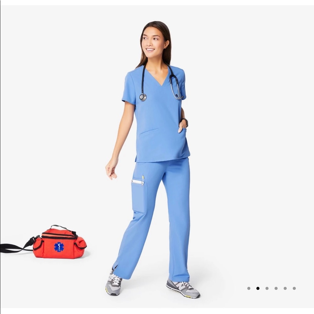 Figs kade scrub pant xxs ceil blue